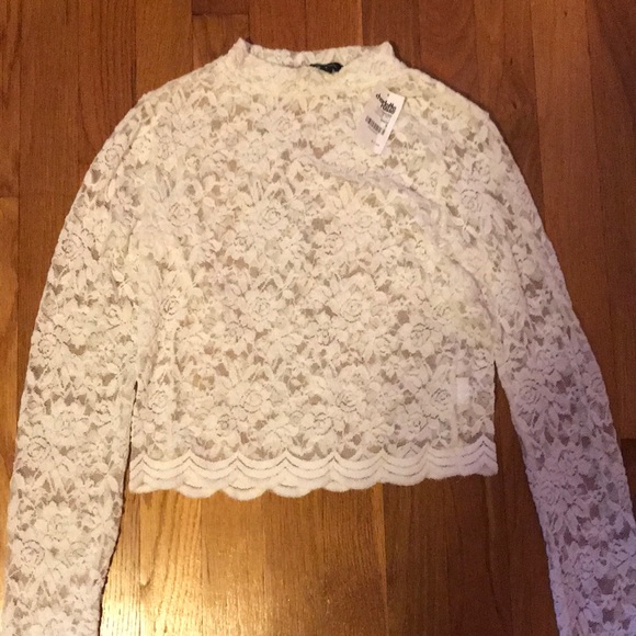 Charlotte Russe Tops - Lace crop top